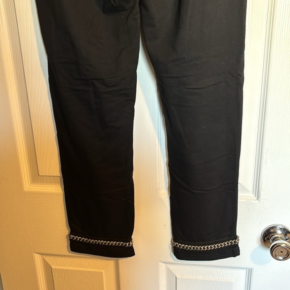 Vocal women’s black chain detail drawstring pants size medium - Picture 8 of 10